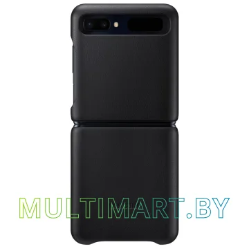 Чехол Samsung Leather Cover для Galaxy Z Flip (черный)